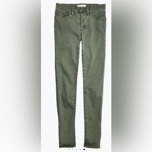 NWT Madewell 9” high-rise skinny jeans: garment-dyed button-front edition